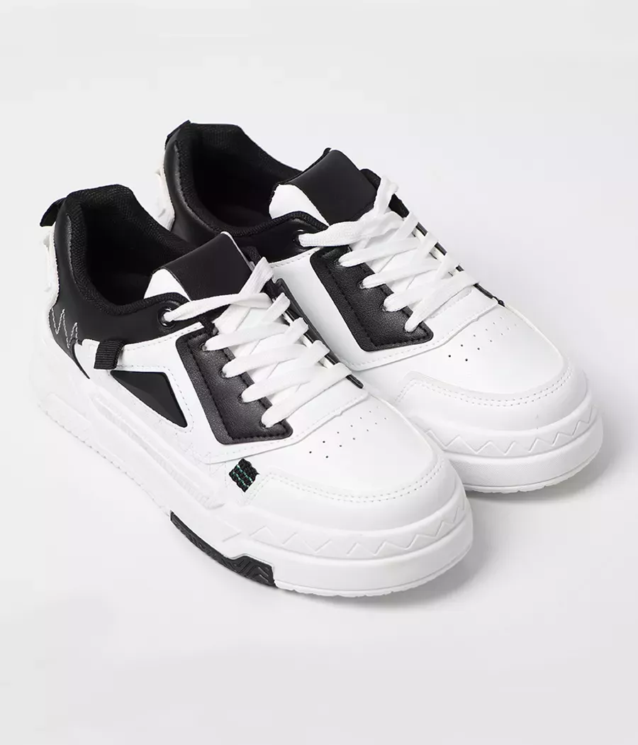 Chaussures de sport blanc/noir Carolie