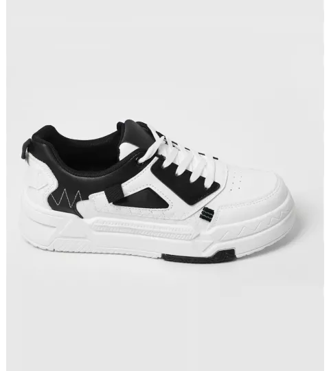 Chaussures de sport blanc/noir ref:100