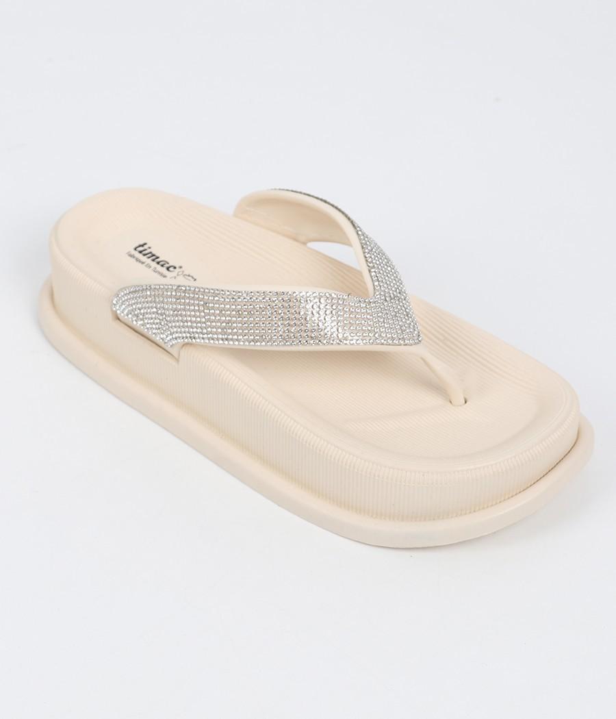 Claquette plateforme strass Réf: 2506